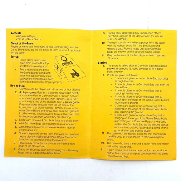 Indoor Cornhole Game Front Porch Classics Bag Throwing Fun For Kids & Adults New - Picture 10 of 13